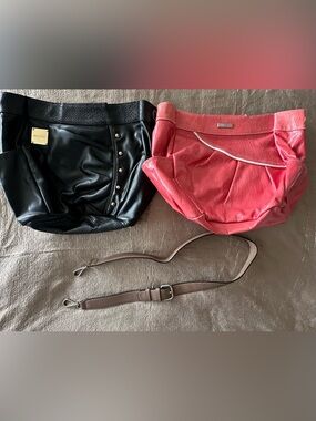 Miche Demi Shells and Strap Black Pink/Coral 2 Shells and 1 Beige Taupe Strap
